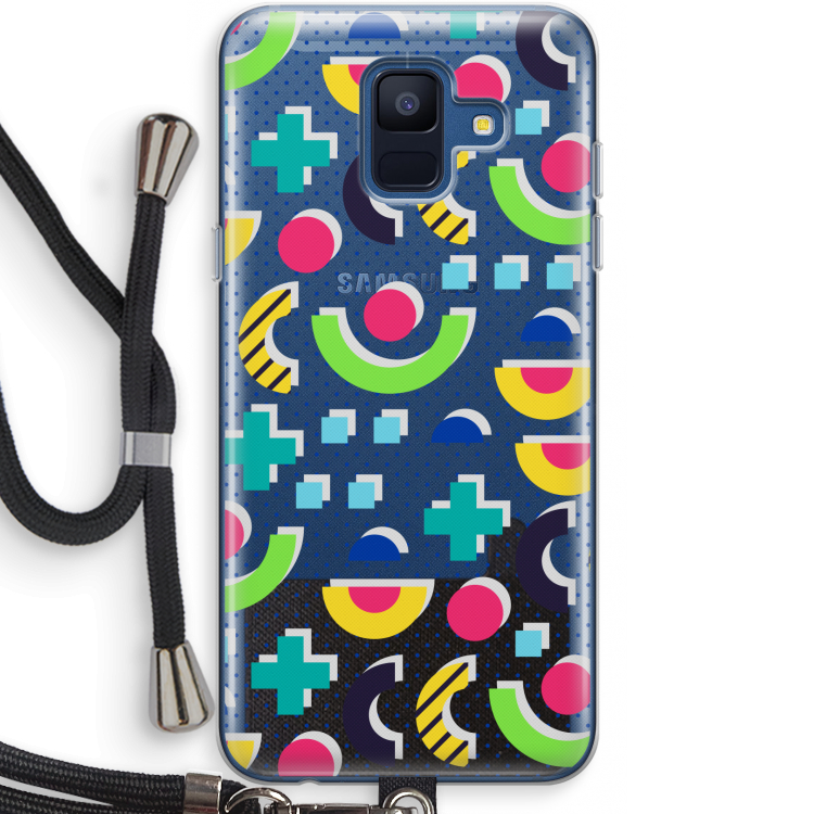 8-bit N°1: Samsung Galaxy A6 (2018) Transparant Hoesje met koord