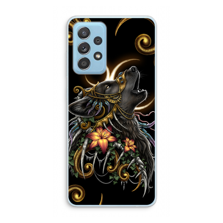 Huilende Wolf: Samsung Galaxy A73 Transparant Hoesje