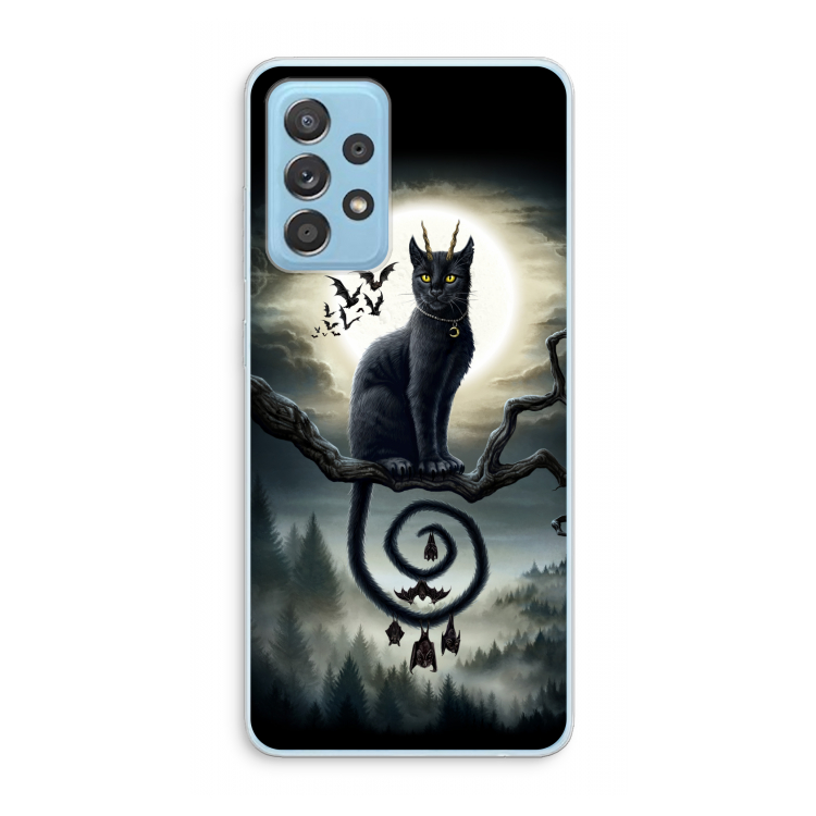 Moonlight Companions: Samsung Galaxy A73 Transparant Hoesje