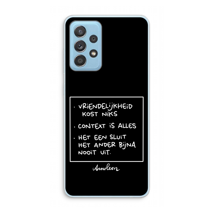 Mijn Motto's: Samsung Galaxy A73 Transparant Hoesje
