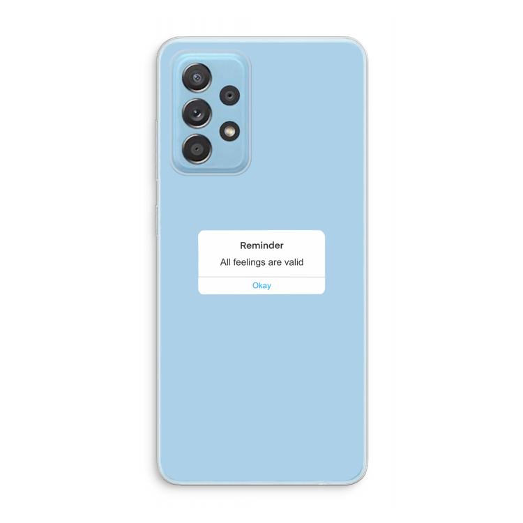 Reminder: Samsung Galaxy A73 Transparant Hoesje