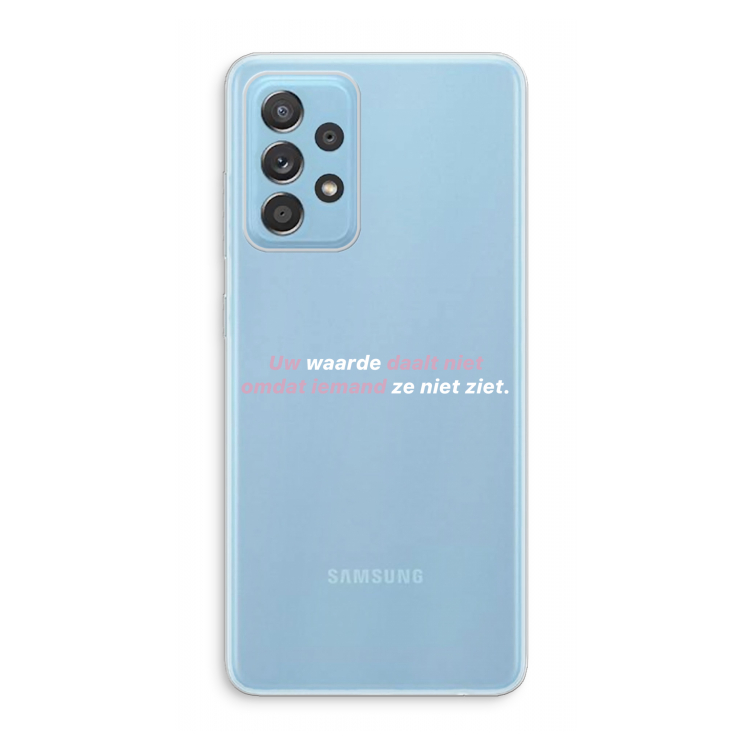 uw waarde daalt niet: Samsung Galaxy A73 Transparant Hoesje