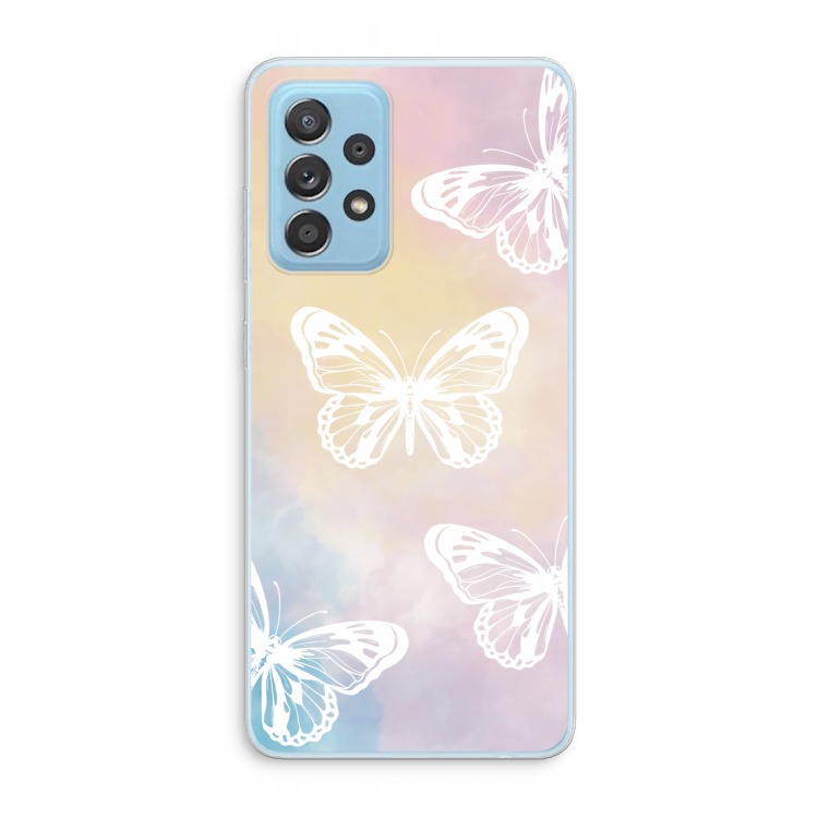 White butterfly: Samsung Galaxy A73 Transparant Hoesje