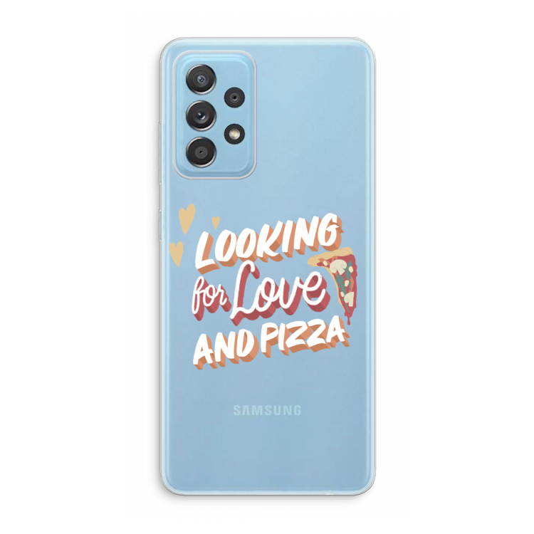 Pizza is the answer: Samsung Galaxy A73 Transparant Hoesje
