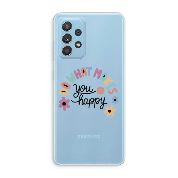 Happy days: Samsung Galaxy A73 Transparant Hoesje