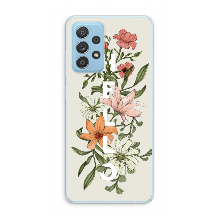 Hello bloemen: Samsung Galaxy A73 Transparant Hoesje