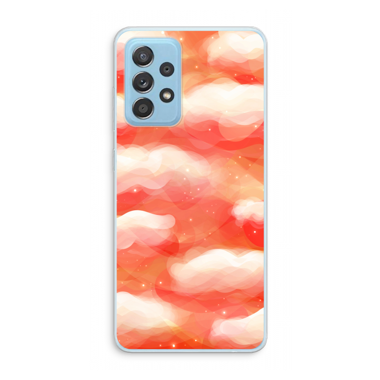 Lichte Wolken: Samsung Galaxy A73 Transparant Hoesje
