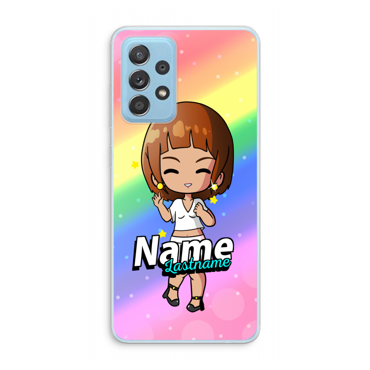 Chibi Maker vrouw: Samsung Galaxy A73 Transparant Hoesje
