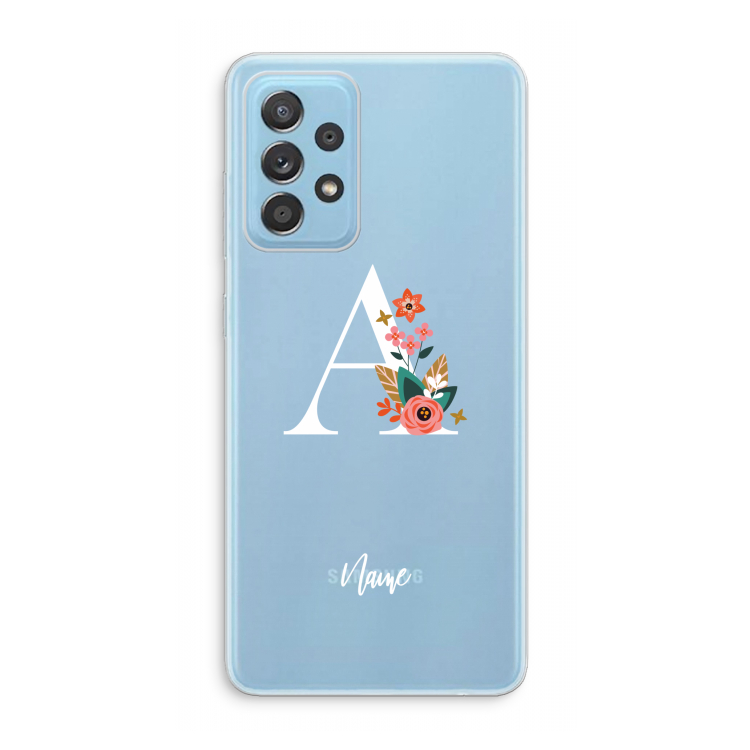 Pink Bouquet: Samsung Galaxy A73 Transparant Hoesje