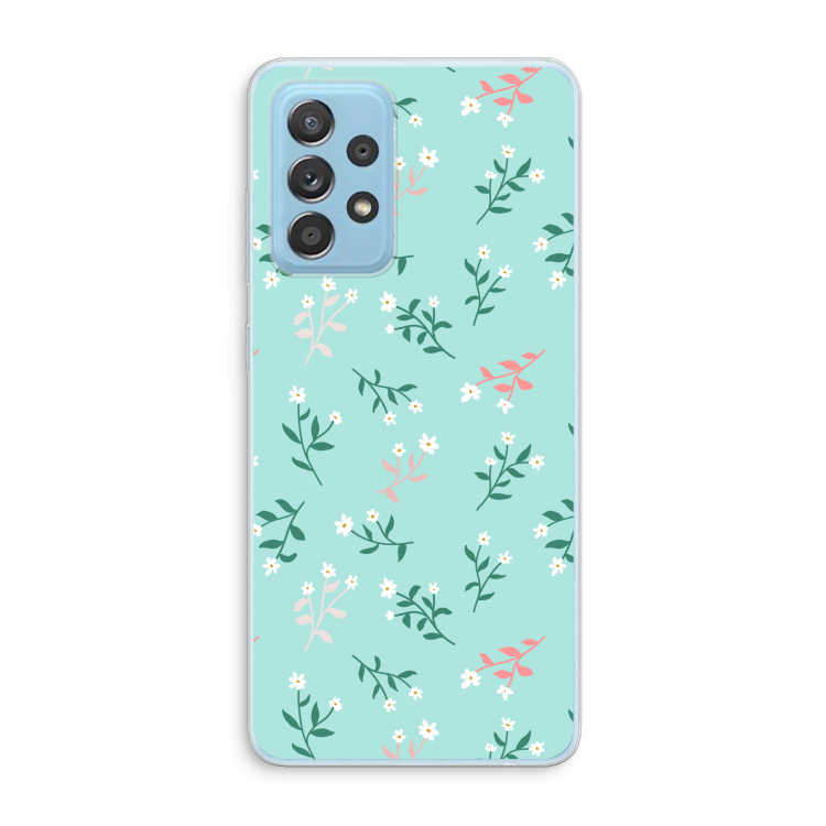 Small white flowers: Samsung Galaxy A73 Transparant Hoesje