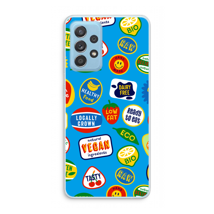 Fruitsticker: Samsung Galaxy A73 Transparant Hoesje