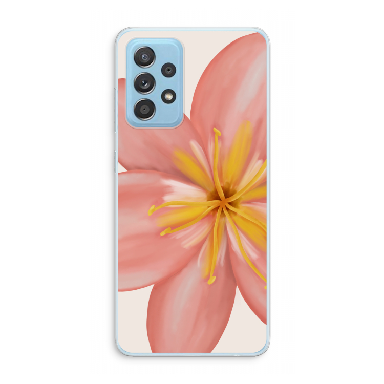 Pink Ellila Flower: Samsung Galaxy A73 Transparant Hoesje