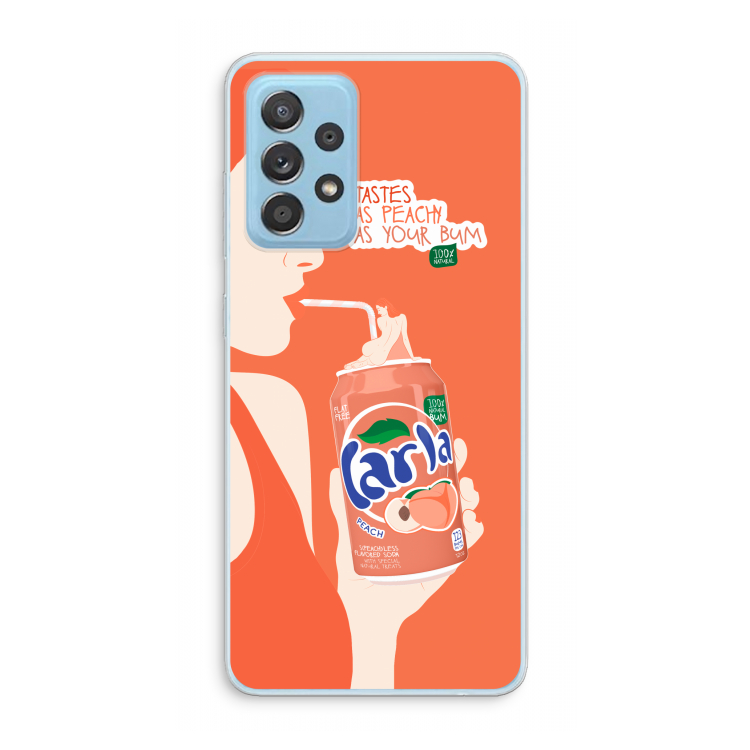Peach please!: Samsung Galaxy A73 Transparant Hoesje