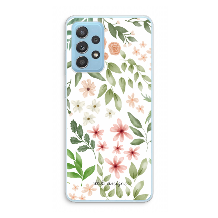 Botanical sweet flower heaven: Samsung Galaxy A73 Transparant Hoesje