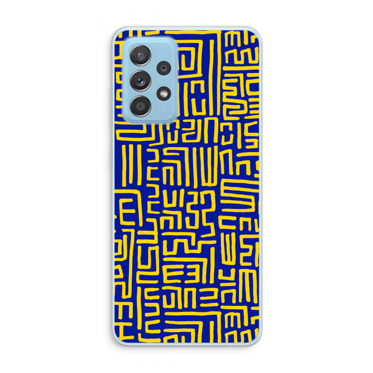 Majorelle Blue Print: Samsung Galaxy A73 Transparant Hoesje
