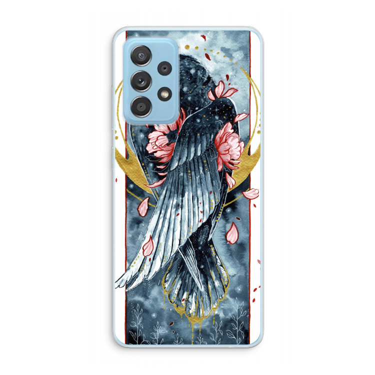 Golden Raven: Samsung Galaxy A73 Transparant Hoesje