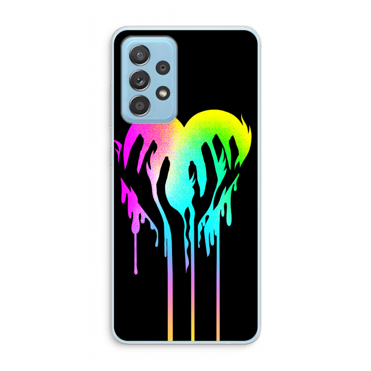 Hold My Heart: Samsung Galaxy A73 Transparant Hoesje