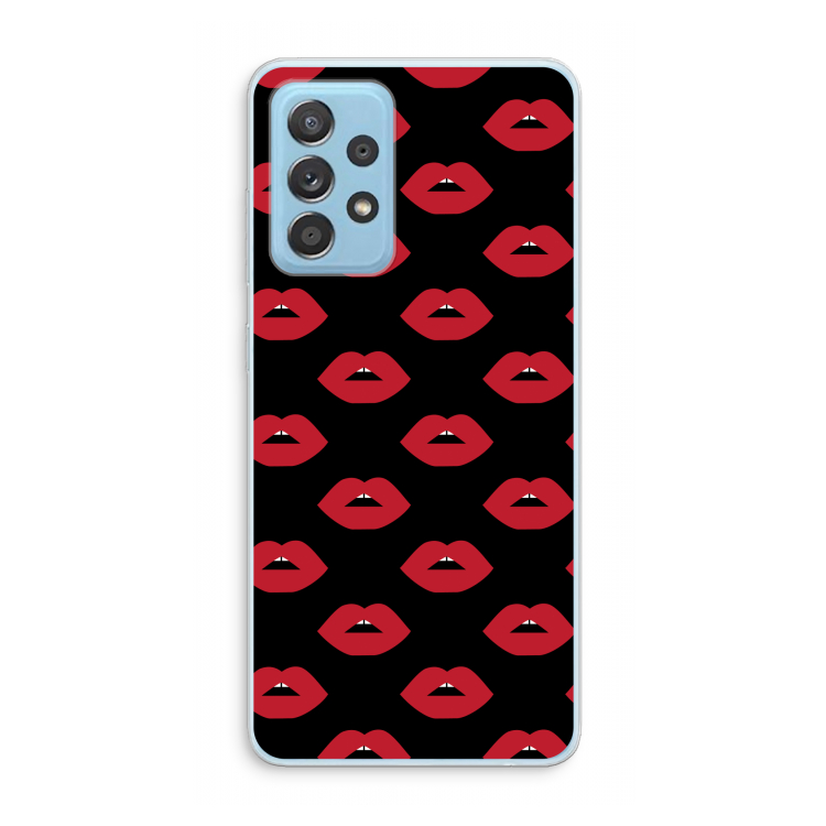 Lips: Samsung Galaxy A73 Transparant Hoesje