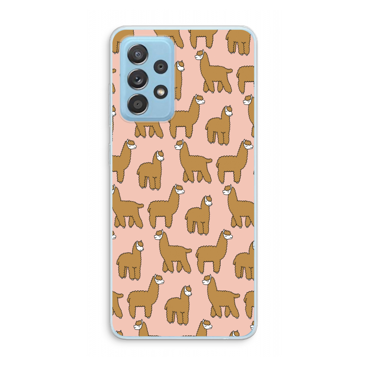 Alpacas: Samsung Galaxy A73 Transparant Hoesje