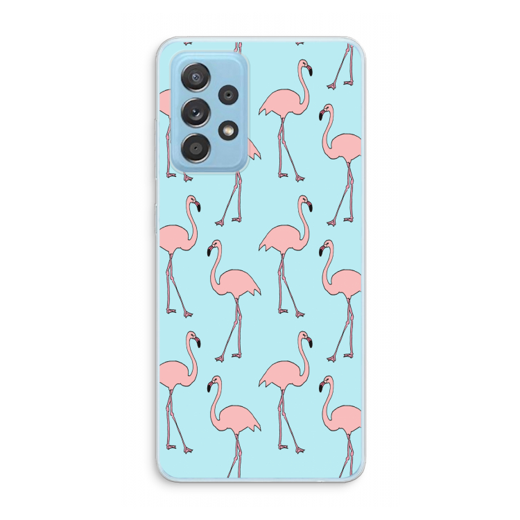 Anything Flamingoes: Samsung Galaxy A73 Transparant Hoesje