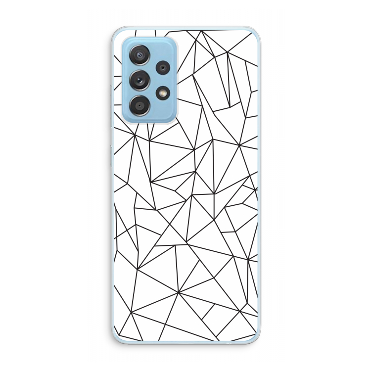 Geometrische lijnen zwart: Samsung Galaxy A73 Transparant Hoesje