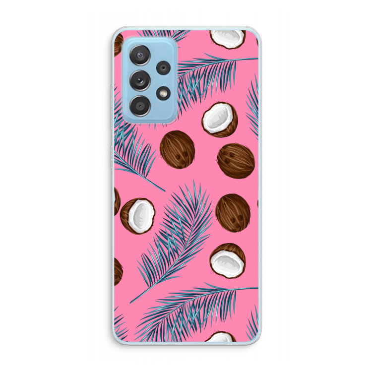 Kokosnoot roze: Samsung Galaxy A73 Transparant Hoesje