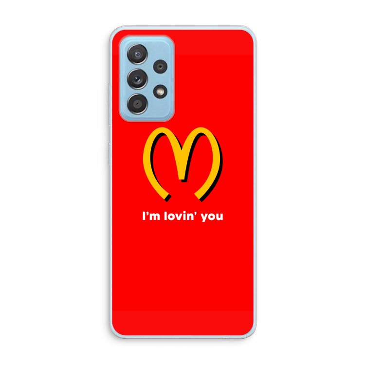 I'm lovin' you: Samsung Galaxy A73 Transparant Hoesje