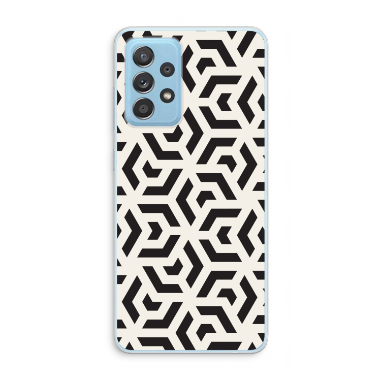 Crazy pattern: Samsung Galaxy A73 Transparant Hoesje