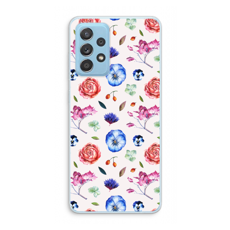 Bloemetjes: Samsung Galaxy A73 Transparant Hoesje