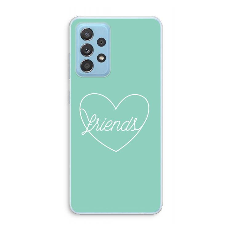 Friends heart pastel: Samsung Galaxy A73 Transparant Hoesje
