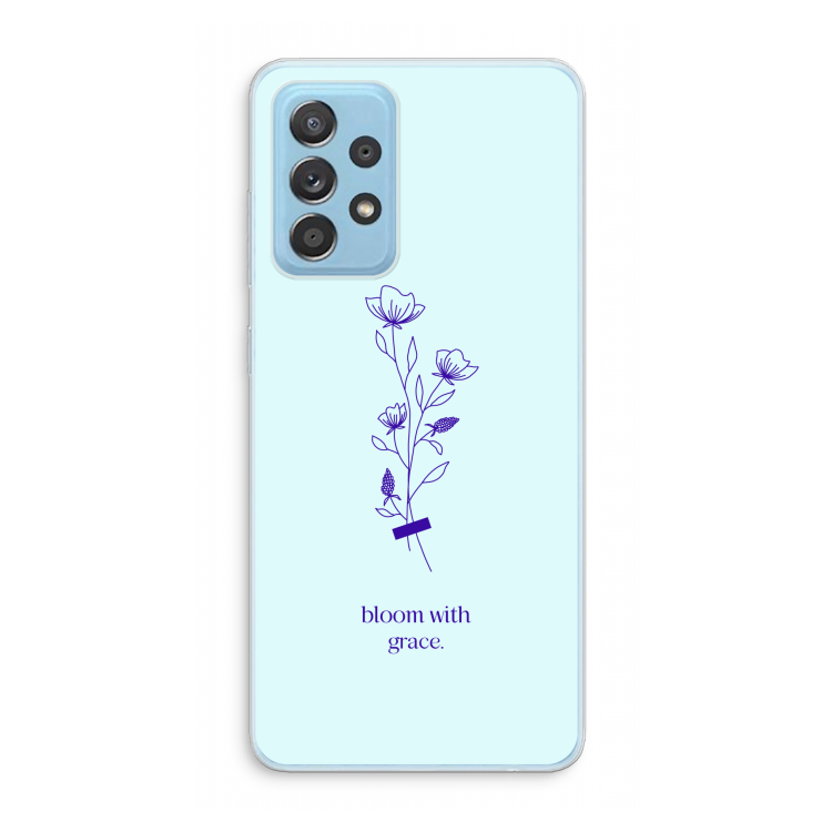 Bloom with grace: Samsung Galaxy A73 Transparant Hoesje