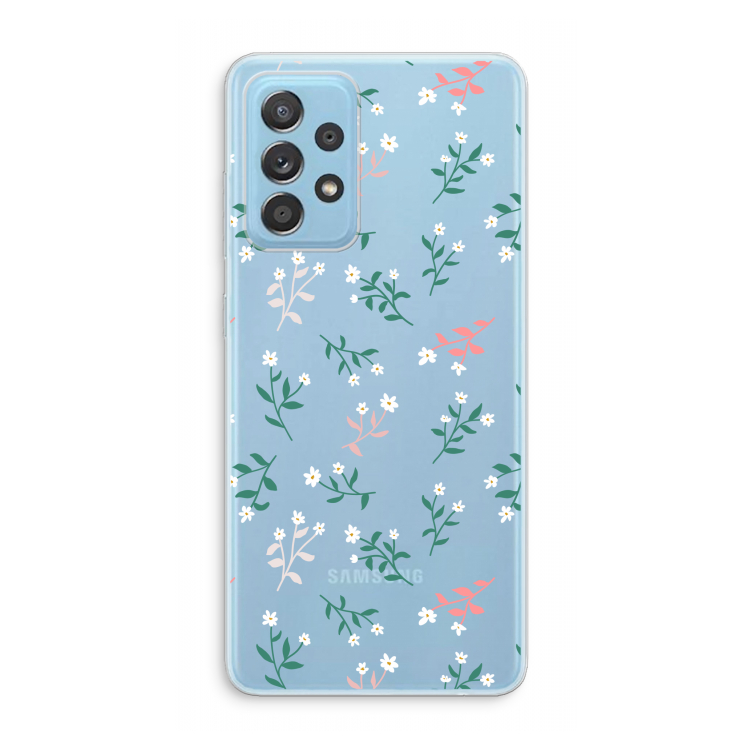 Small white flowers: Samsung Galaxy A73 Transparant Hoesje