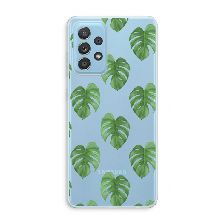 Monstera leaves: Samsung Galaxy A73 Transparant Hoesje