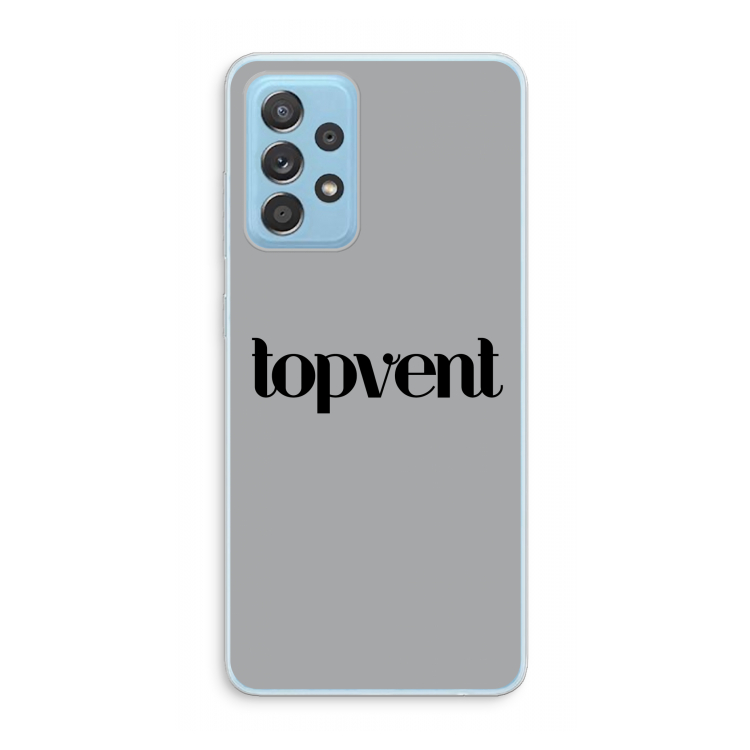 Topvent Grijs Zwart: Samsung Galaxy A73 Transparant Hoesje