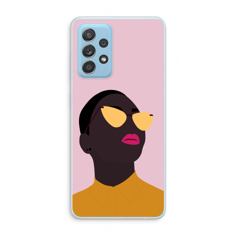 Yellow glasses: Samsung Galaxy A73 Transparant Hoesje