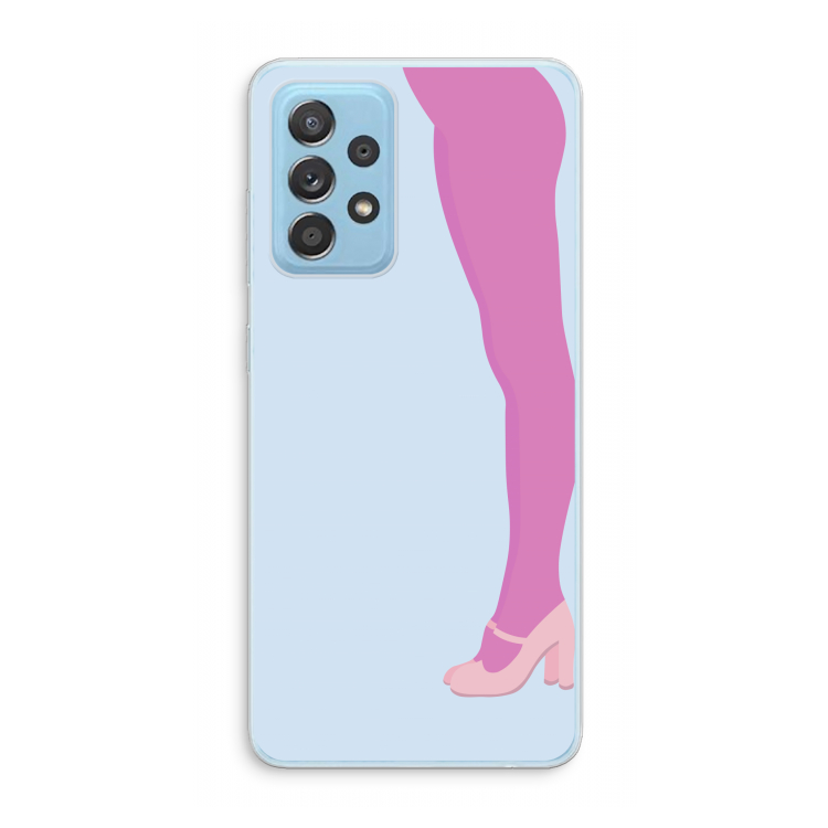 Pink panty: Samsung Galaxy A73 Transparant Hoesje