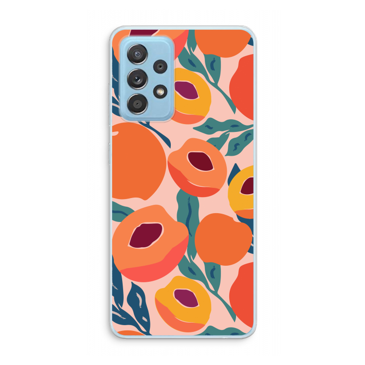Perzik: Samsung Galaxy A73 Transparant Hoesje