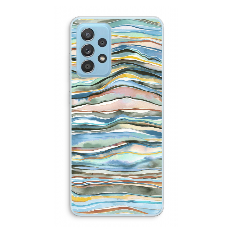 Watercolor Agate: Samsung Galaxy A73 Transparant Hoesje