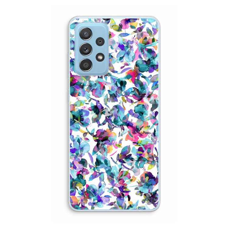 Hibiscus Flowers: Samsung Galaxy A73 Transparant Hoesje