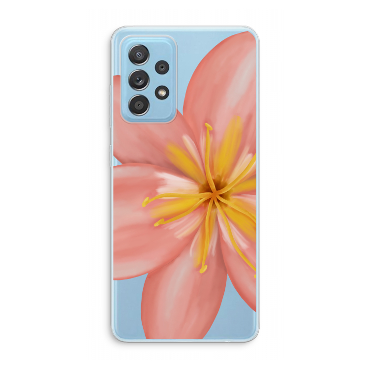 Pink Ellila Flower: Samsung Galaxy A73 Transparant Hoesje