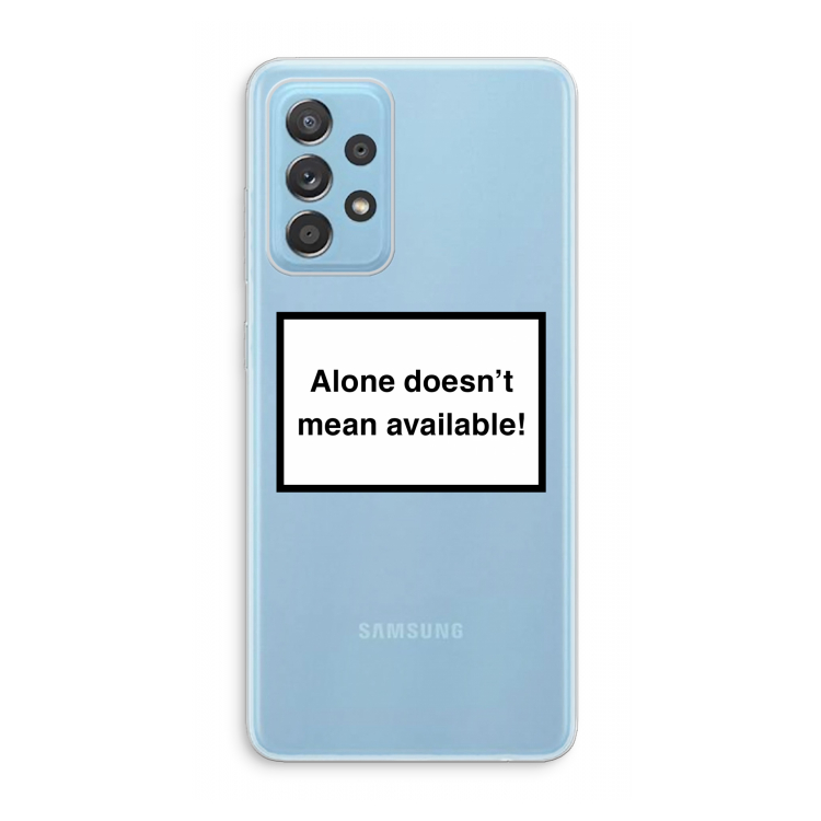 Alone: Samsung Galaxy A73 Transparant Hoesje