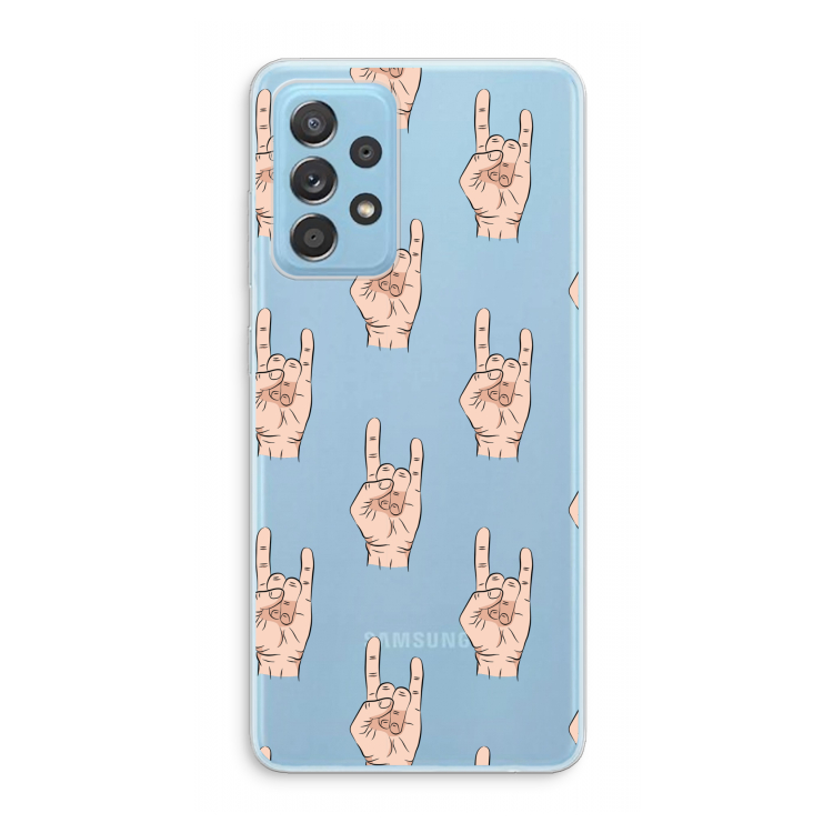 Rock: Samsung Galaxy A73 Transparant Hoesje