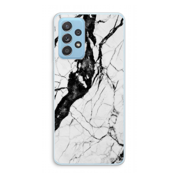Witte marmer 2: Samsung Galaxy A73 Transparant Hoesje