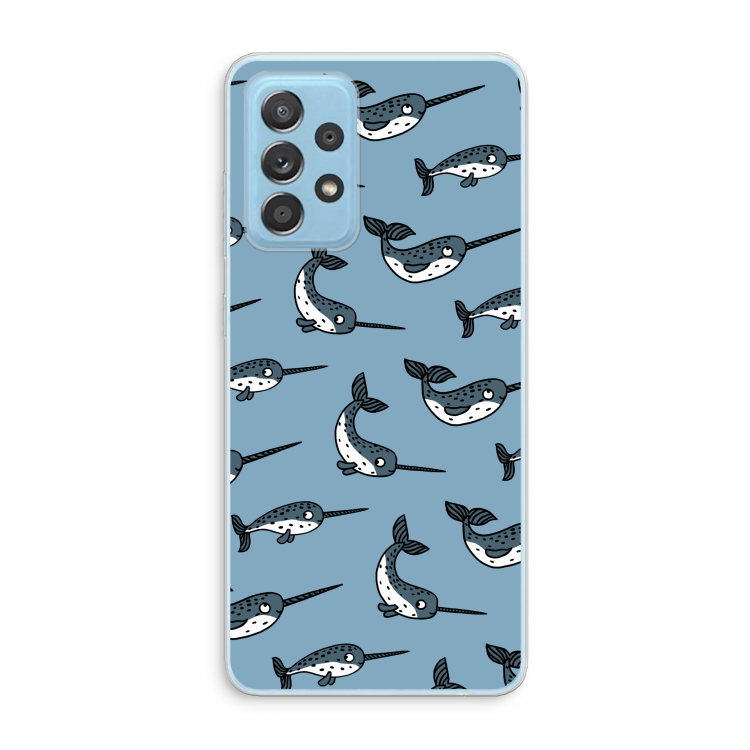 Narwhal: Samsung Galaxy A73 Transparant Hoesje