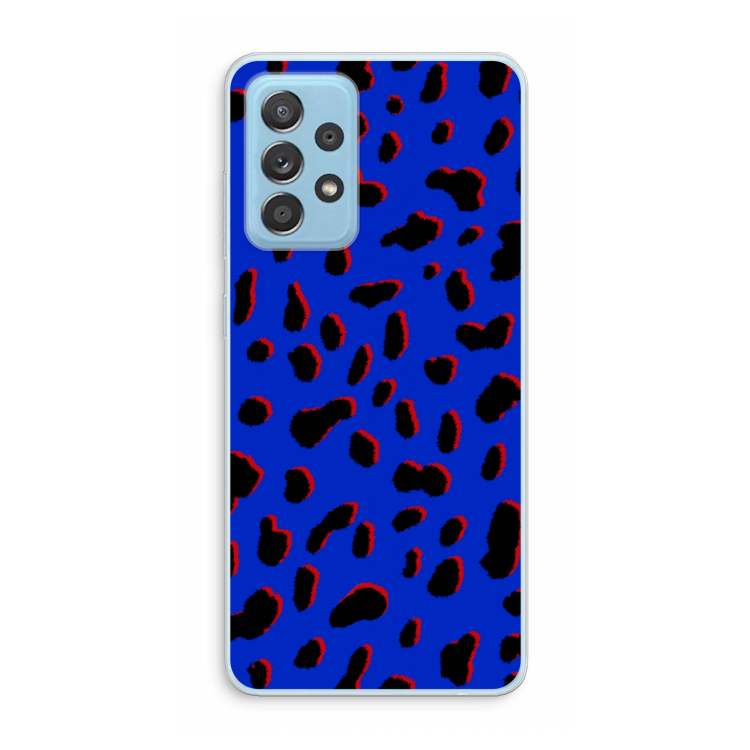 Blue Leopard: Samsung Galaxy A73 Transparant Hoesje