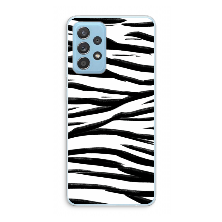 Zebra pattern: Samsung Galaxy A73 Transparant Hoesje