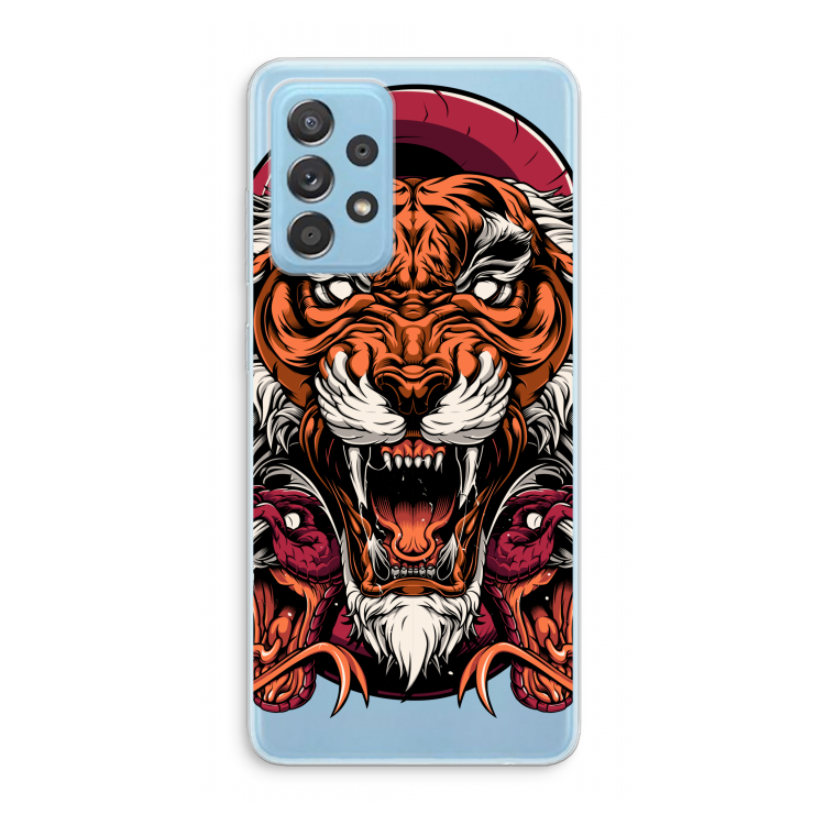 Tiger and Rattlesnakes: Samsung Galaxy A73 Transparant Hoesje