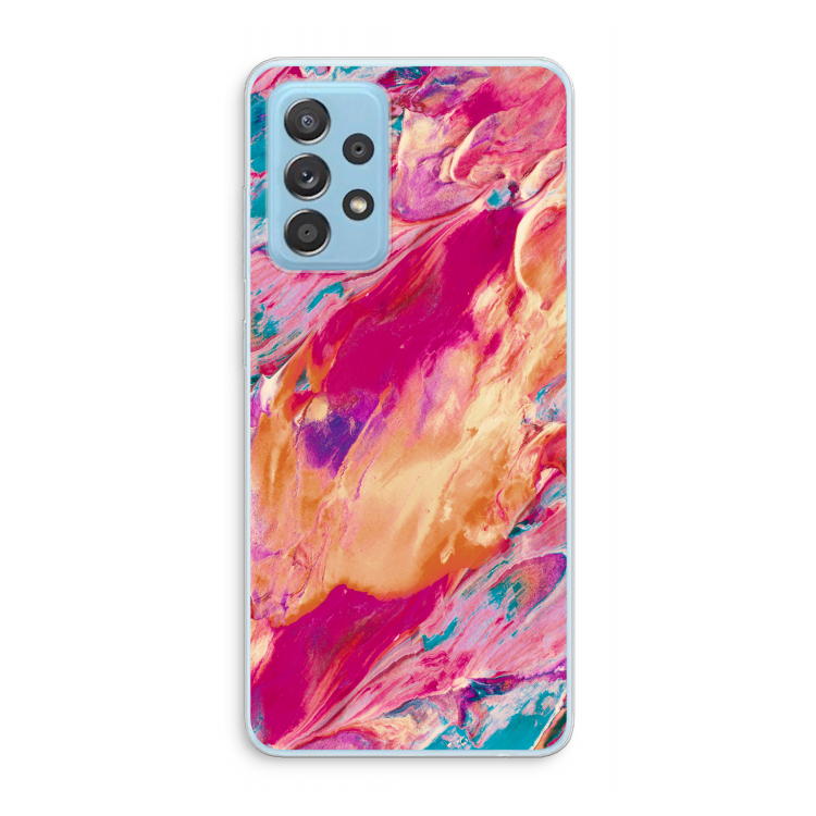 Pastel Echoes: Samsung Galaxy A73 Transparant Hoesje