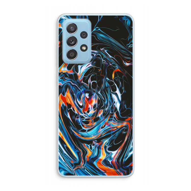 Black Unicorn: Samsung Galaxy A73 Transparant Hoesje
