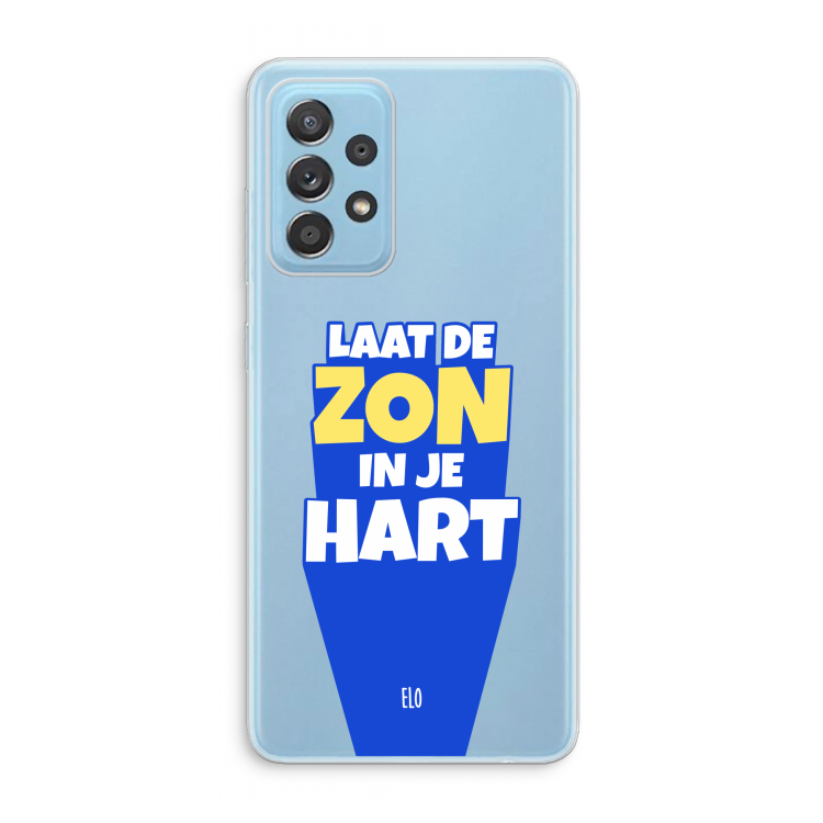 Laat de zon in je hart: Samsung Galaxy A73 Transparant Hoesje
